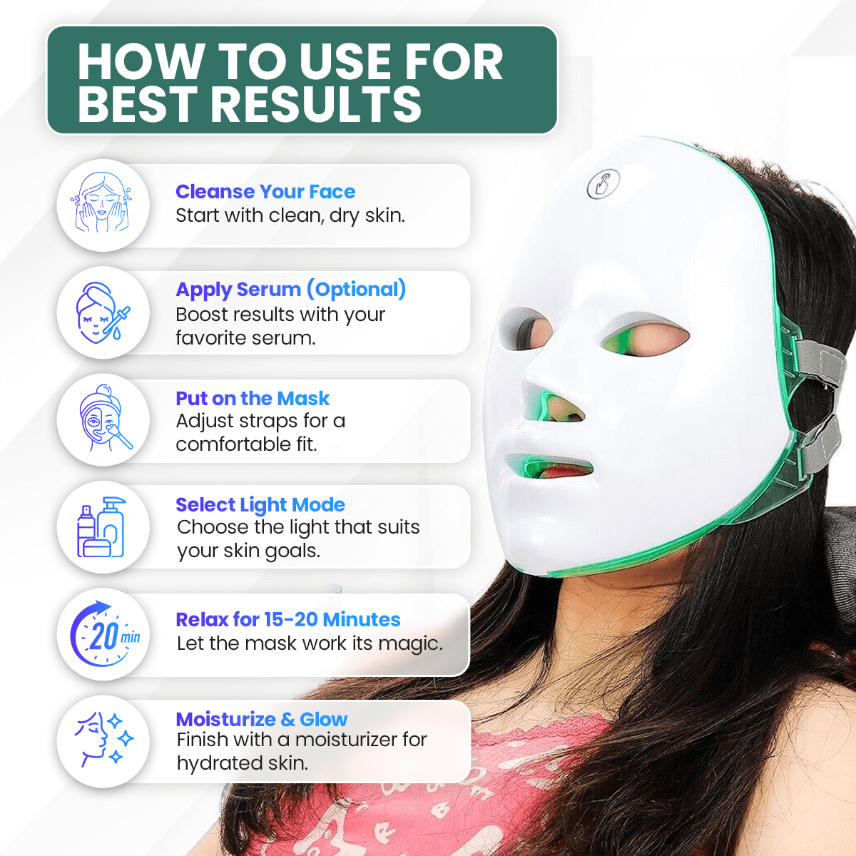 7-Colour LED Mask – Your Skin’s Favourite New Routine