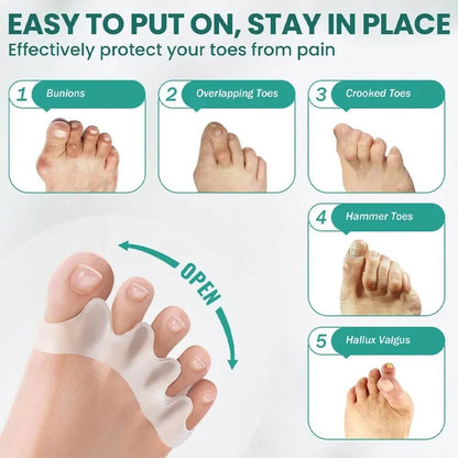 5-Toe Gel Separators – Correct, Align & Relieve Foot Pain Naturally